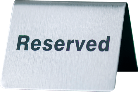 reserved spot